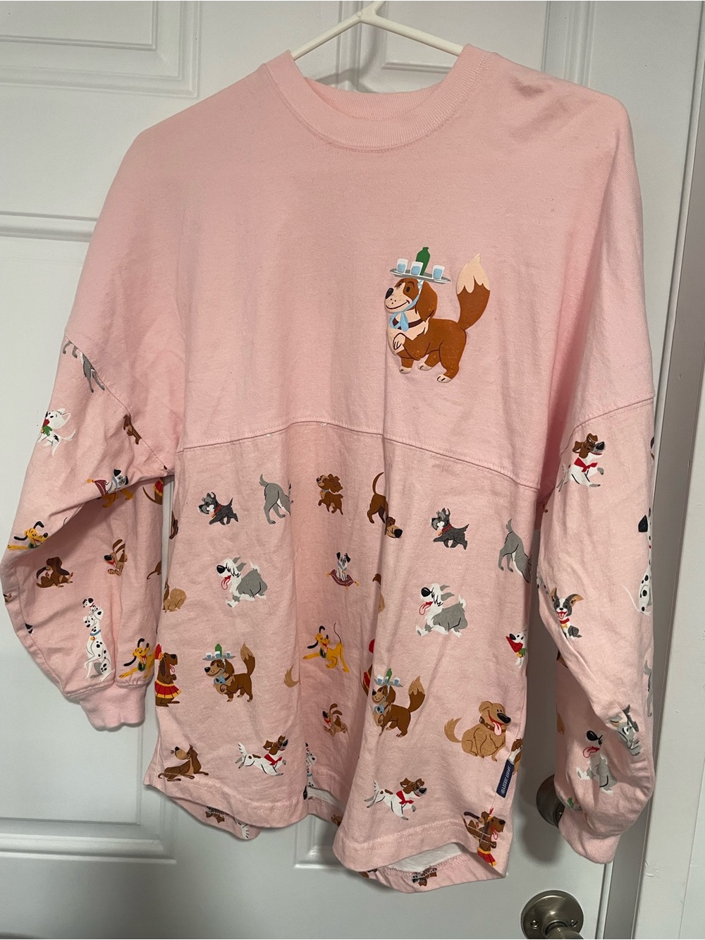 Rare Pink Disney Dog Print Spirit Jersey women’s XS